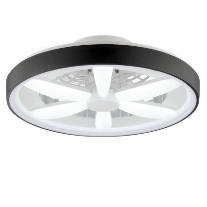 Brilliant - LED RGBW Zatemnitveni stropni ventilator s svetilko GAIANO LED/48W/230V 2700-6500K črna + Daljinski upravljalnik