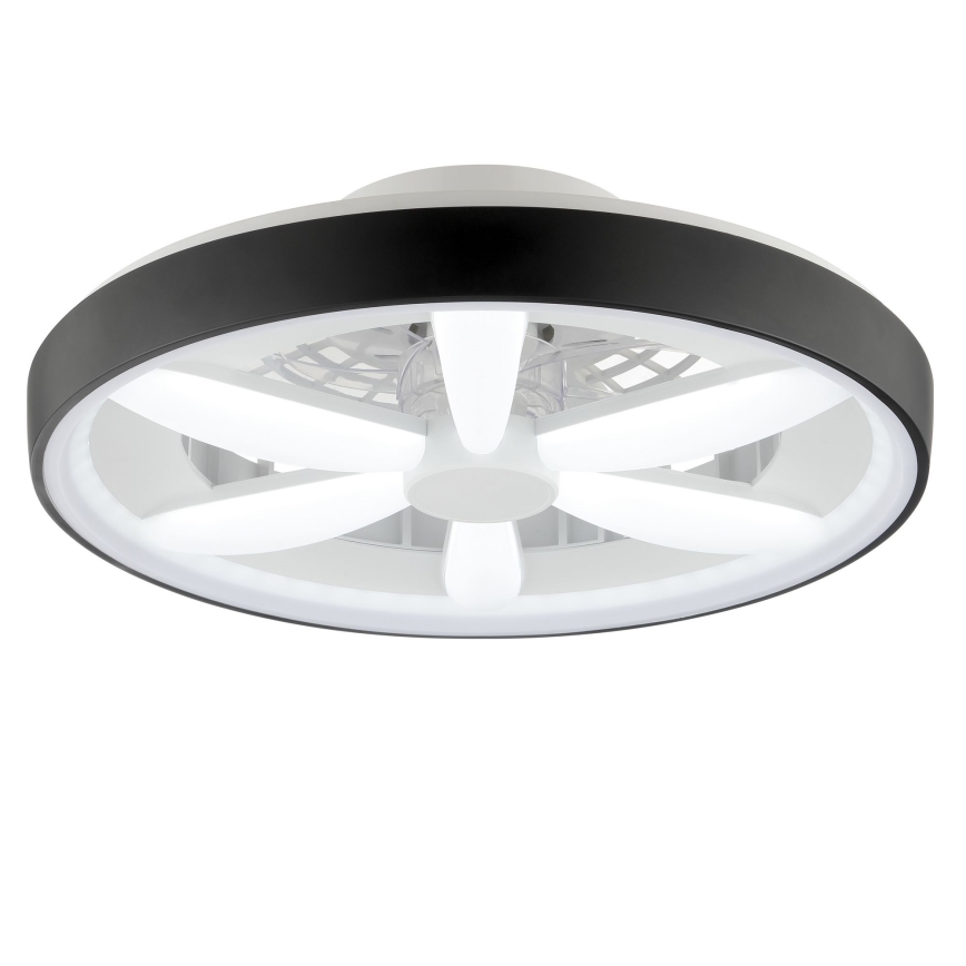 Brilliant - LED RGBW Zatemnitveni stropni ventilator s svetilko GAIANO LED/48W/230V 2700-6500K črna + Daljinski upravljalnik