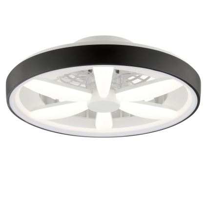Brilliant - LED RGBW Zatemnitveni stropni ventilator s svetilko GAIANO LED/48W/230V 2700-6500K črna + Daljinski upravljalnik