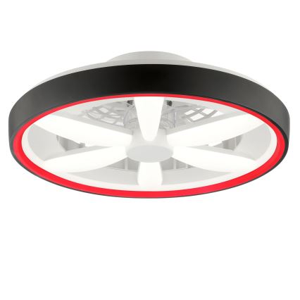 Brilliant - LED RGBW Zatemnitveni stropni ventilator s svetilko GAIANO LED/48W/230V 2700-6500K črna + Daljinski upravljalnik