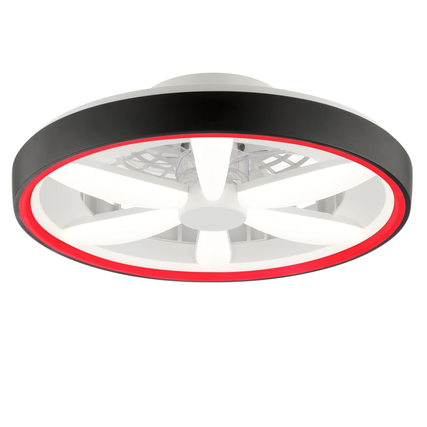 Brilliant - LED RGBW Zatemnitveni stropni ventilator s svetilko GAIANO LED/48W/230V 2700-6500K črna + Daljinski upravljalnik