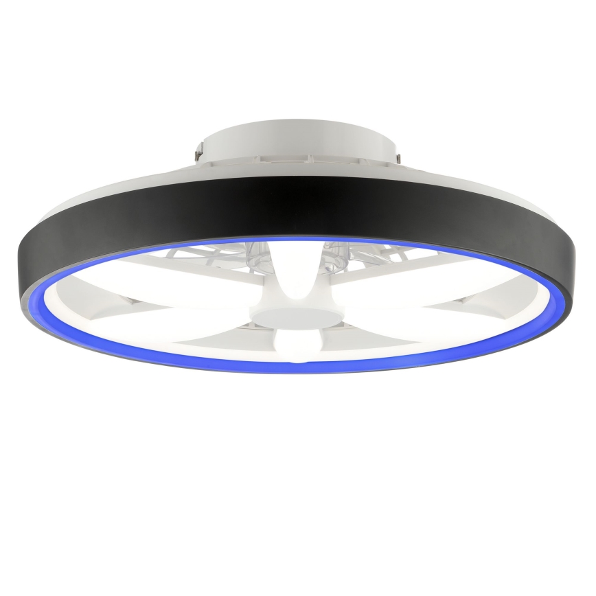 Brilliant - LED RGBW Zatemnitveni stropni ventilator s svetilko GAIANO LED/48W/230V 2700-6500K črna + Daljinski upravljalnik
