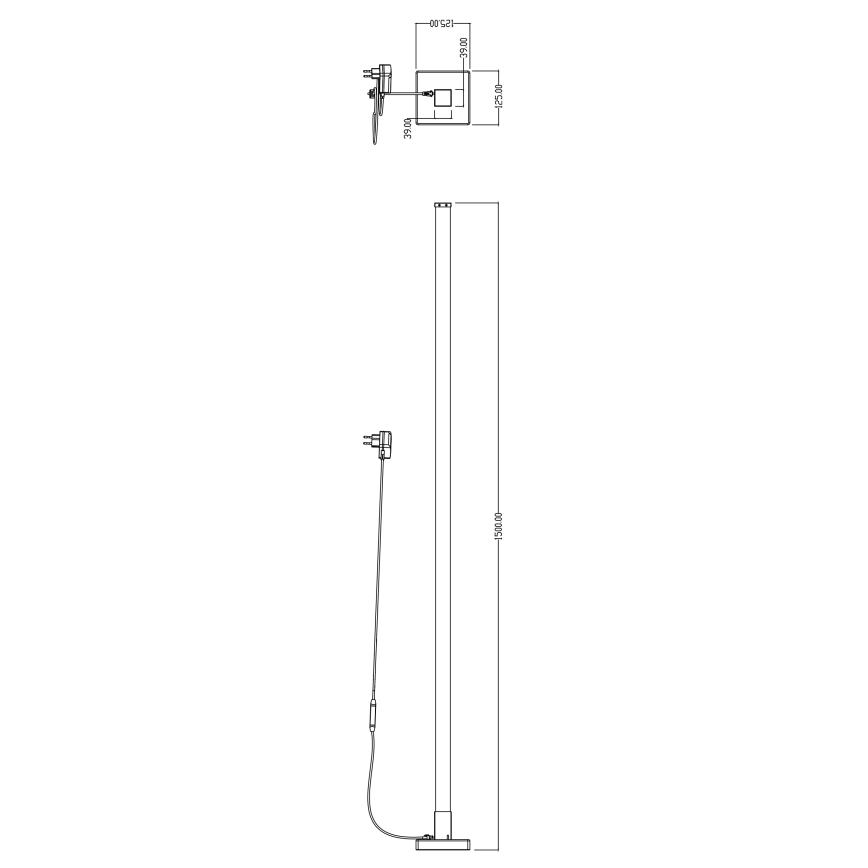 Brilliant - LED RGBW Zatemnitvena stoječa svetilka NEELE LED/6,5W/230V bela + Daljinski upravljalnik