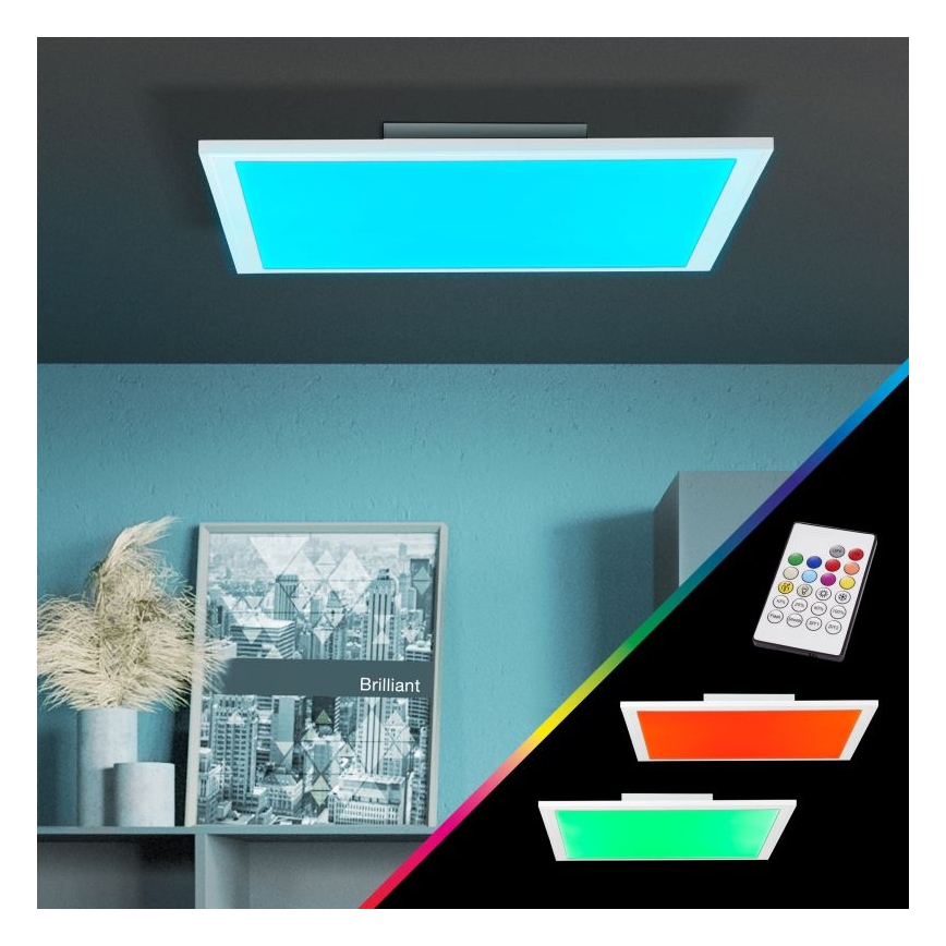 Brilliant - LED RGBW Zatemnitvena stropna svetilka ABIE LED/24W/230V 2700-6500K + Daljinski upravljalnik