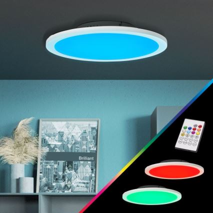 Brilliant - LED RGBW Zatemnitvena stropna svetilka ABIE LED/24W/230V 2700-6500K + Daljinski upravljalnik