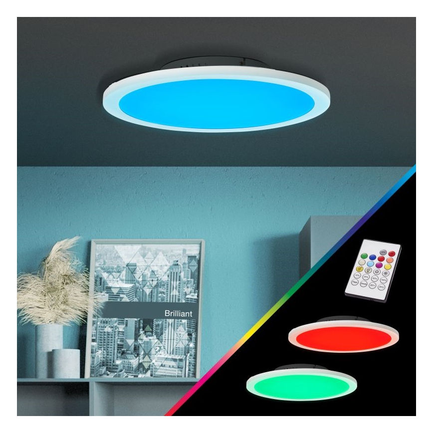 Brilliant - LED RGBW Zatemnitvena stropna svetilka ABIE LED/24W/230V 2700-6500K + Daljinski upravljalnik