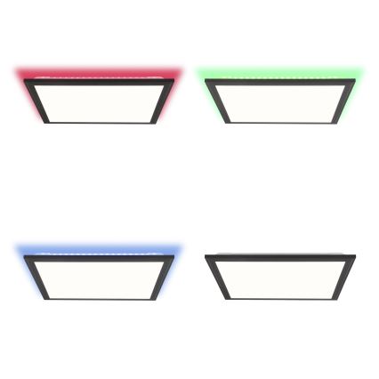 Brilliant - LED RGBW Zatemnitvena stropna svetilka ALLIE LED/24W/230V 2700-6500K črna + Daljinski upravljalnik