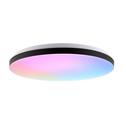 Brilliant - LED RGBW Zatemnitvena stropna svetilka LIVIO LED/20W/230V 3000-6500K pr. 49 cm črna + Daljinski upravljalnik