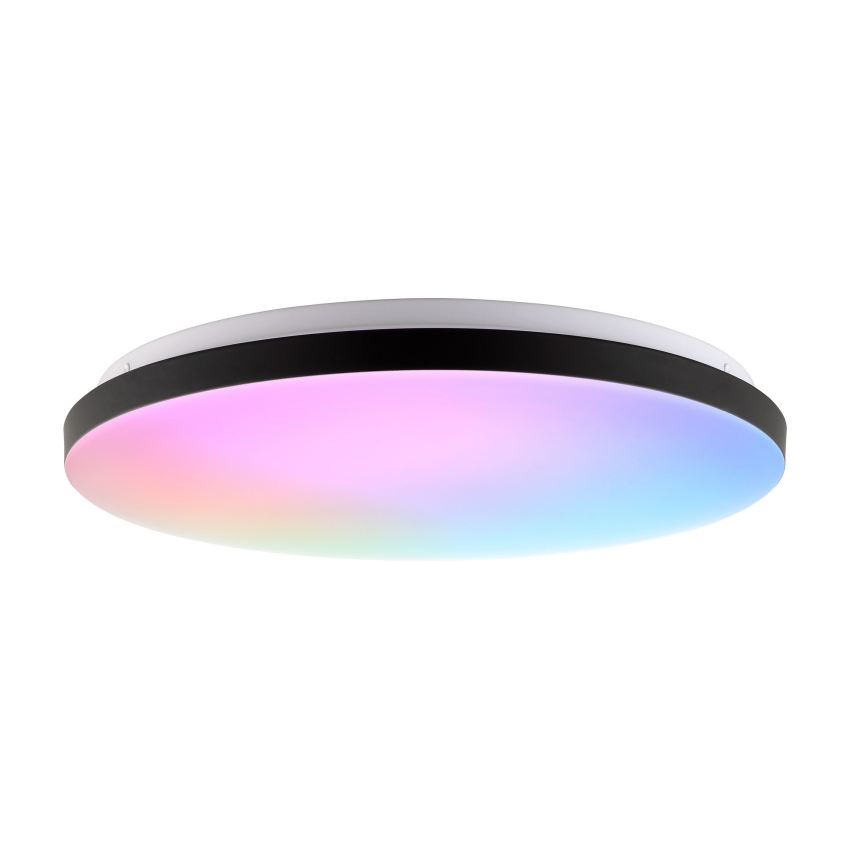 Brilliant - LED RGBW Zatemnitvena stropna svetilka LIVIO LED/20W/230V 3000-6500K pr. 49 cm črna + Daljinski upravljalnik