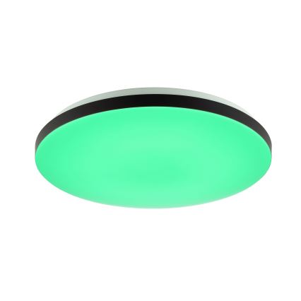 Brilliant - LED RGBW Zatemnitvena stropna svetilka LIVIO LED/20W/230V 3000-6500K pr. 49 cm črna + Daljinski upravljalnik