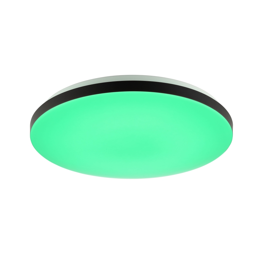 Brilliant - LED RGBW Zatemnitvena stropna svetilka LIVIO LED/20W/230V 3000-6500K pr. 49 cm črna + Daljinski upravljalnik