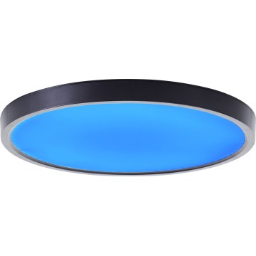 Brilliant - LED RGBW Zatemnitvena stropna svetilka LOTTI LED/16W/230V 3000K pr. 30 cm črna Wi-Fi Tuya + Daljinski upravljalnik