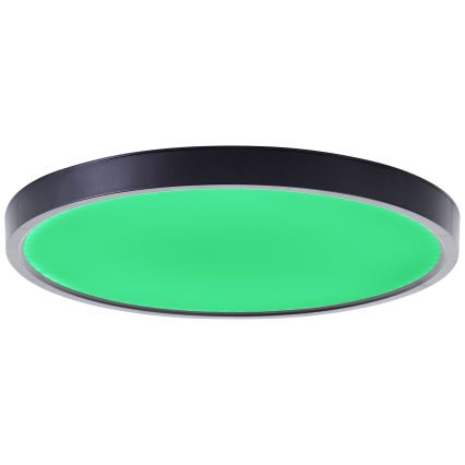 Brilliant - LED RGBW Zatemnitvena stropna svetilka LOTTI LED/16W/230V 3000K pr. 30 cm črna Wi-Fi Tuya + Daljinski upravljalnik