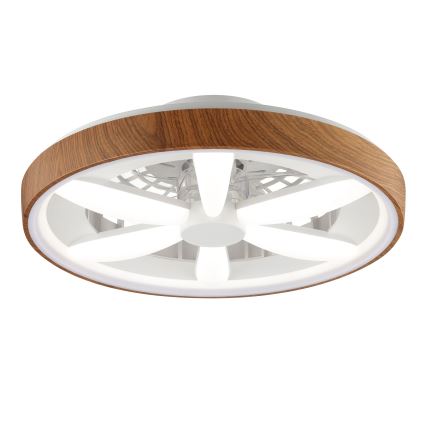 Brilliant - LED RGBW Zatemnitveni stropni ventilator GAIANO LED/24W/230V 2700-6500K pr. 48 cm rjava + Daljinski upravljalnik