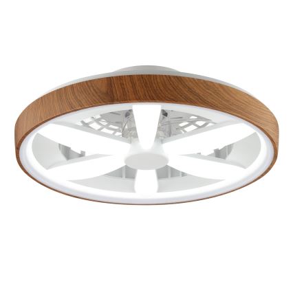 Brilliant - LED RGBW Zatemnitveni stropni ventilator GAIANO LED/24W/230V 2700-6500K pr. 48 cm rjava + Daljinski upravljalnik