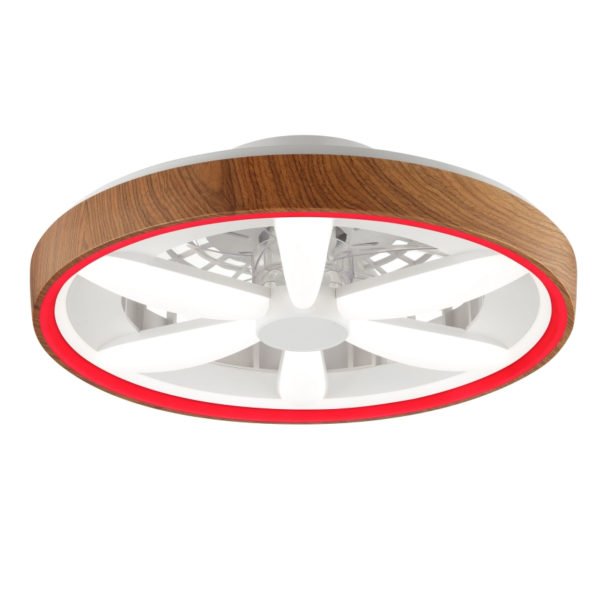Brilliant - LED RGBW Zatemnitveni stropni ventilator GAIANO LED/24W/230V 2700-6500K pr. 48 cm rjava + Daljinski upravljalnik