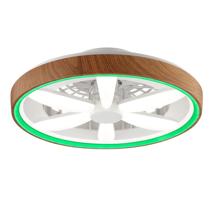 Brilliant - LED RGBW Zatemnitveni stropni ventilator GAIANO LED/24W/230V 2700-6500K pr. 48 cm rjava + Daljinski upravljalnik