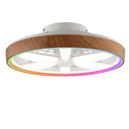 Brilliant - LED RGBW Zatemnitveni stropni ventilator GAIANO LED/24W/230V 2700-6500K pr. 48 cm rjava + Daljinski upravljalnik