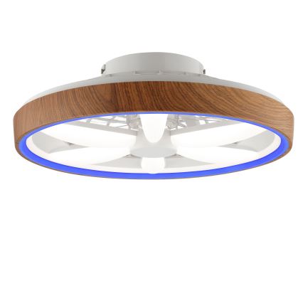 Brilliant - LED RGBW Zatemnitveni stropni ventilator GAIANO LED/24W/230V 2700-6500K pr. 48 cm rjava + Daljinski upravljalnik