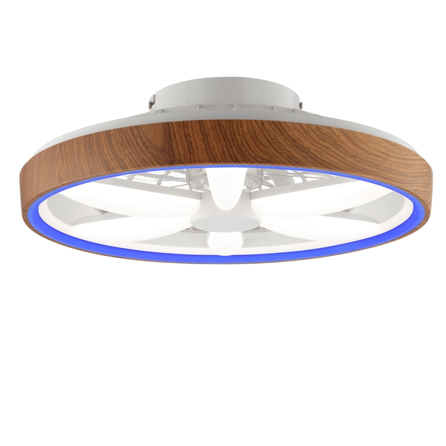 Brilliant - LED RGBW Zatemnitveni stropni ventilator GAIANO LED/24W/230V 2700-6500K pr. 48 cm rjava + Daljinski upravljalnik
