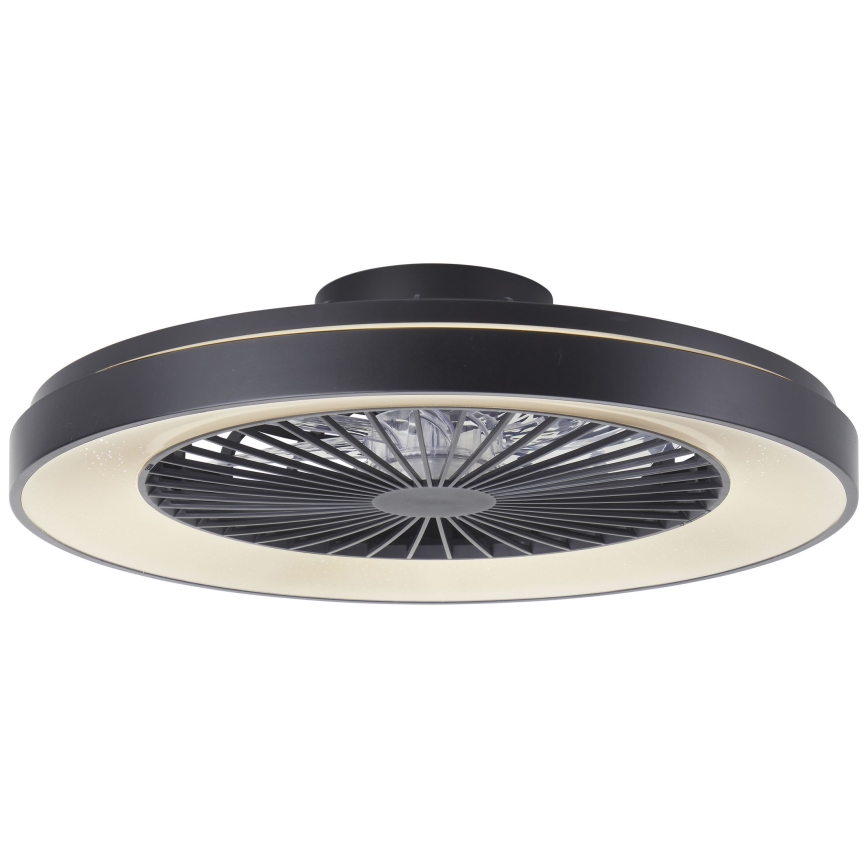 Brilliant - LED RGBW Zatemnitveni stropni ventilator MAZZARO LED/24W/230V 3000-6500K pr. 58 cm črna + Daljinski upravljalnik