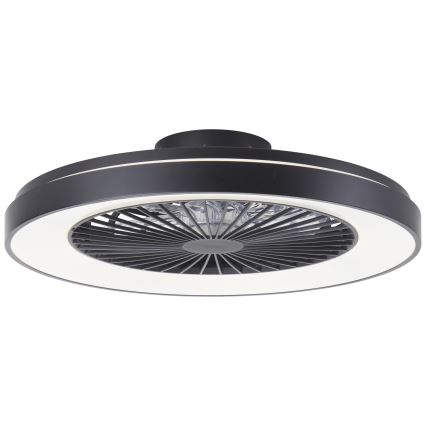 Brilliant - LED RGBW Zatemnitveni stropni ventilator MAZZARO LED/24W/230V 3000-6500K pr. 58 cm črna + Daljinski upravljalnik