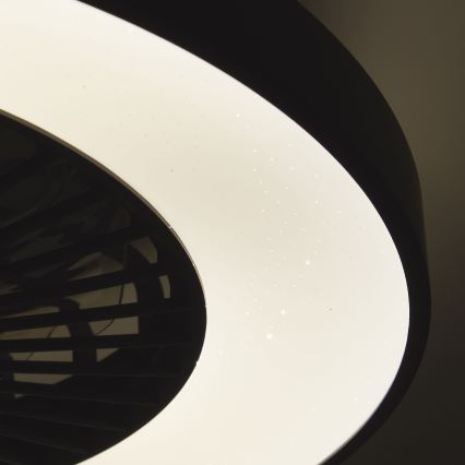 Brilliant - LED RGBW Zatemnitveni stropni ventilator MAZZARO LED/24W/230V 3000-6500K pr. 58 cm črna + Daljinski upravljalnik