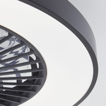 Brilliant - LED RGBW Zatemnitveni stropni ventilator MAZZARO LED/24W/230V 3000-6500K pr. 58 cm črna + Daljinski upravljalnik