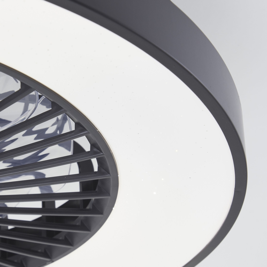 Brilliant - LED RGBW Zatemnitveni stropni ventilator MAZZARO LED/24W/230V 3000-6500K pr. 58 cm črna + Daljinski upravljalnik