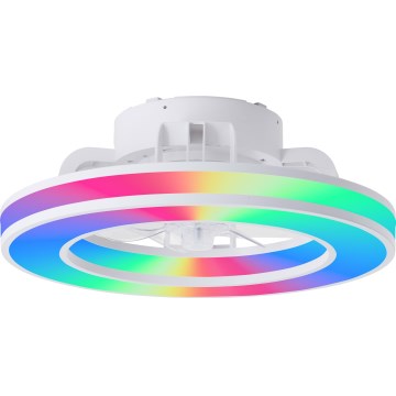 Brilliant - LED RGBW Zatemnitveni stropni ventilator MONDELLO LED/26W/230V 2700-6500K pr. 41,5 cm bela + Daljinski upravljalnik