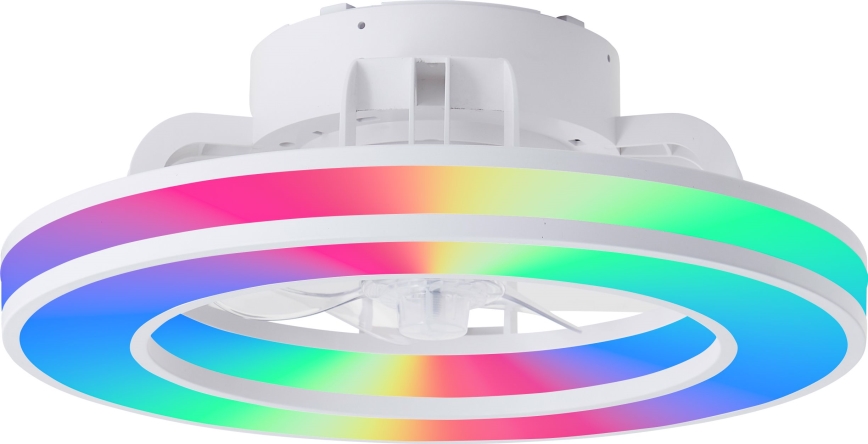 Brilliant - LED RGBW Zatemnitveni stropni ventilator MONDELLO LED/26W/230V 2700-6500K pr. 41,5 cm bela + Daljinski upravljalnik