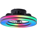 Brilliant - LED RGBW Zatemnitveni stropni ventilator MONDELLO LED/26W/230V 2700-6500K pr. 41 cm črna + Daljinski upravljalnik