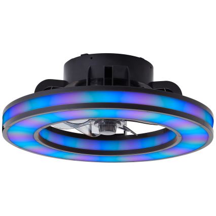 Brilliant - LED RGBW Zatemnitveni stropni ventilator MONDELLO LED/26W/230V 2700-6500K pr. 41 cm črna + Daljinski upravljalnik