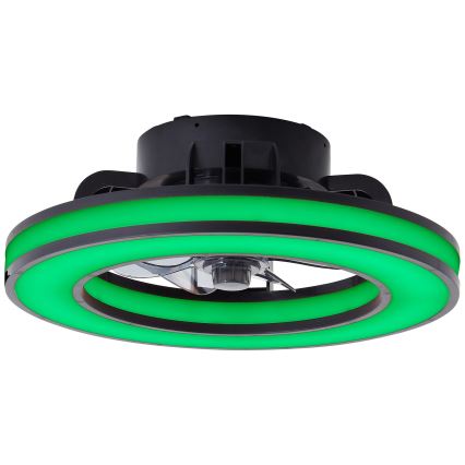 Brilliant - LED RGBW Zatemnitveni stropni ventilator MONDELLO LED/26W/230V 2700-6500K pr. 41 cm črna + Daljinski upravljalnik