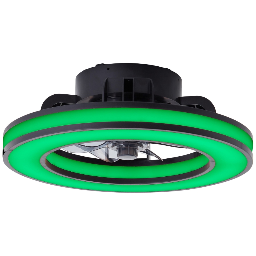 Brilliant - LED RGBW Zatemnitveni stropni ventilator MONDELLO LED/26W/230V 2700-6500K pr. 41 cm črna + Daljinski upravljalnik