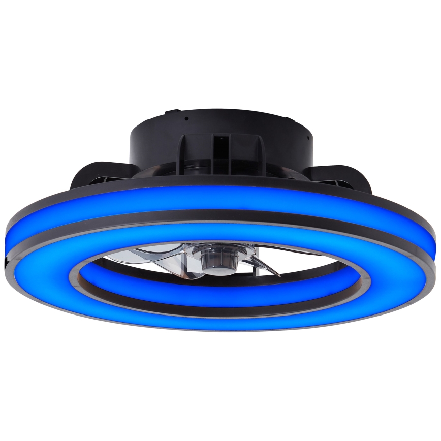 Brilliant - LED RGBW Zatemnitveni stropni ventilator MONDELLO LED/26W/230V 2700-6500K pr. 41 cm črna + Daljinski upravljalnik