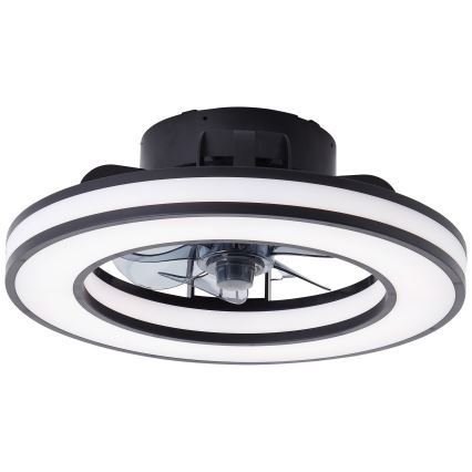 Brilliant - LED RGBW Zatemnitveni stropni ventilator MONDELLO LED/26W/230V 2700-6500K pr. 41 cm črna + Daljinski upravljalnik