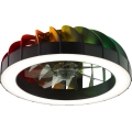 Brilliant - LED RGBW Zatemnitveni stropni ventilator s svetilko FANORA LED/30W/230V 2700-6500K pr. 46 cm črna + Daljinski upravljalnik