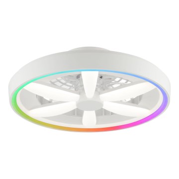 Brilliant - LED RGBW Zatemnitveni stropni ventilator s svetilko GAIANO LED/48W/230V 2700-6500K bela + Daljinski upravljalnik