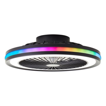 Brilliant - LED RGBW zatemnjevalno stropno svetilo z ventilatorjem PALMERO LED/40W/230V 2700-6500K premer 46,6 cm bež + daljinski upravljalnik