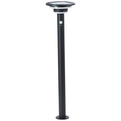 Brilliant - LED Solarna svetilka s senzorjem GARVINA LED/3W/3,7V 85 cm IP44 črna
