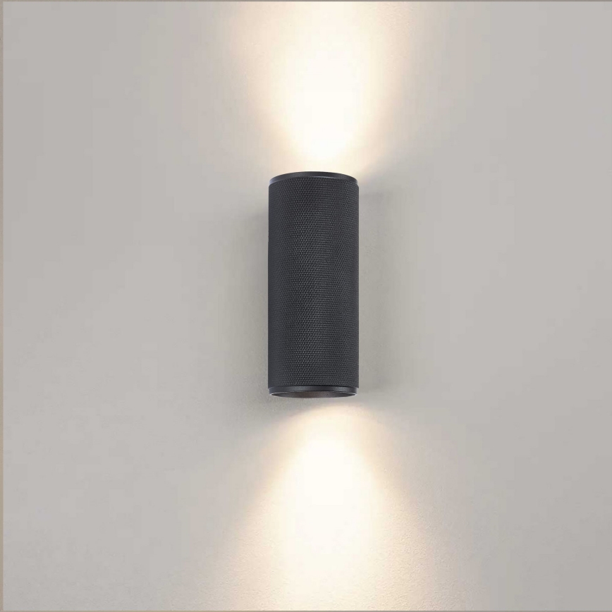 Brilliant - LED Stenska svetilka MARTY 2xGU10/5W/230V črna
