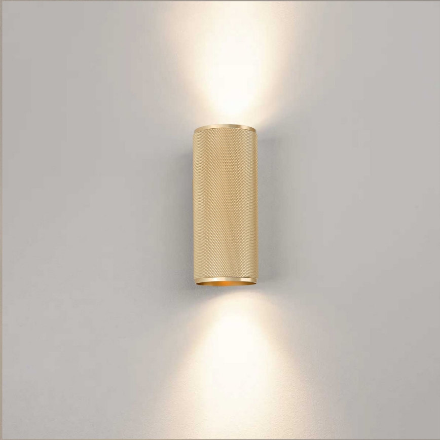 Brilliant - LED Stenska svetilka MARTY 2xGU10/5W/230V zlata