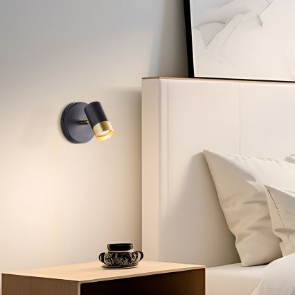 Brilliant - LED stensko točkovno svetilo VIGOLO 1xGU10/5W/230V črna/zlata