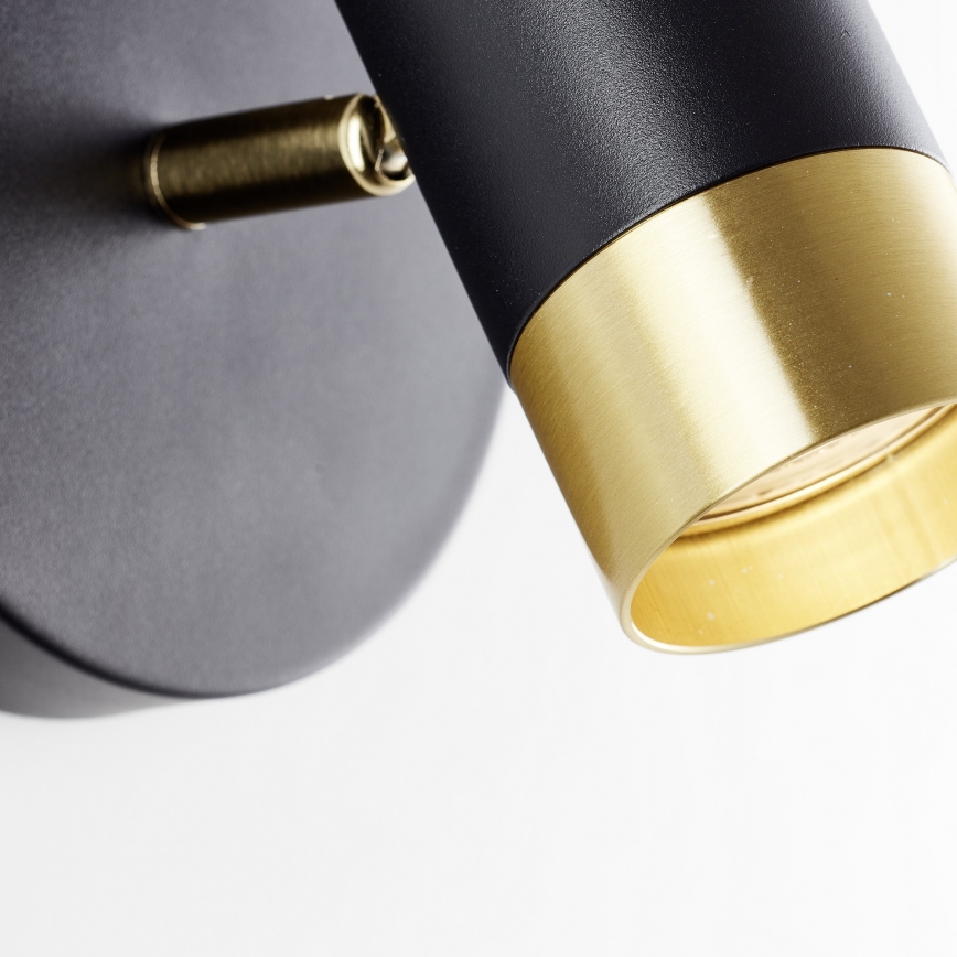 Brilliant - LED stensko točkovno svetilo VIGOLO 1xGU10/5W/230V črna/zlata