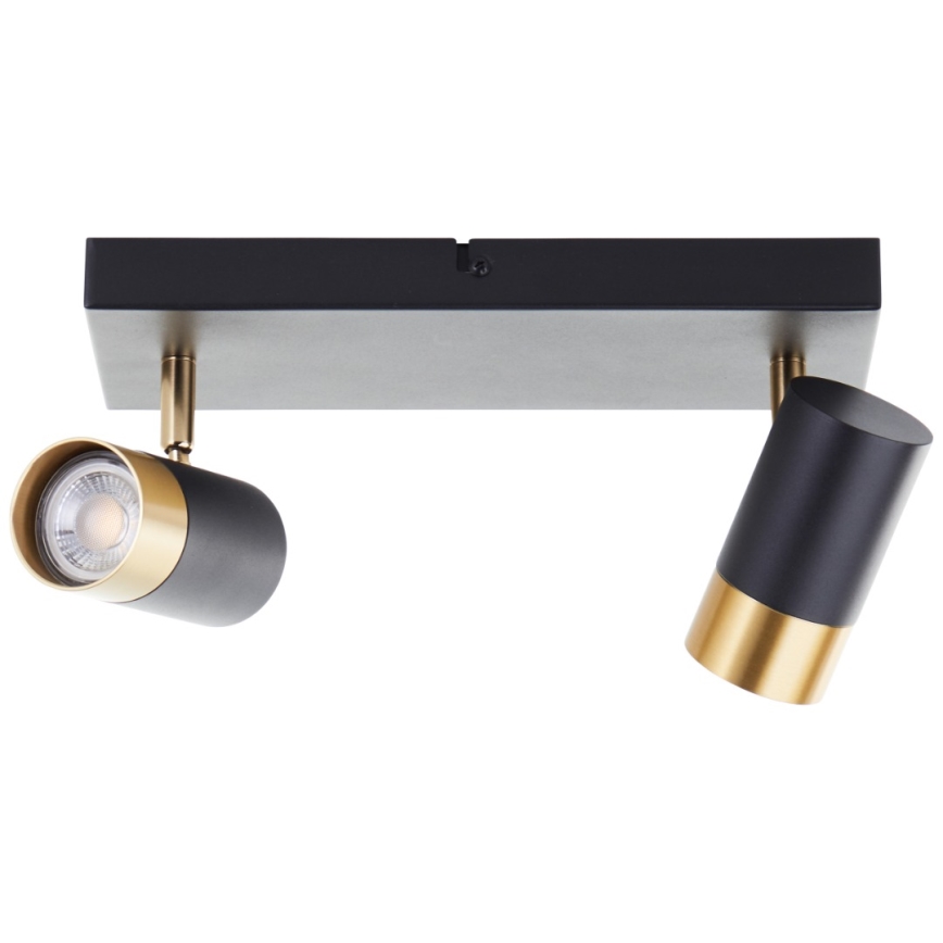 Brilliant - LED stropna smerna svetilka COVELO 2xGU10/5W/230V črna/zlata