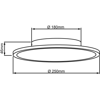 Brilliant - LED Stropna svetilka BUFFI LED/13W/230V pr. 25 cm 2700K