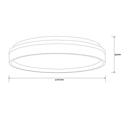 Brilliant - LED Stropna svetilka KALMAR LED/26W/230V 3000K pr. 39 cm bela