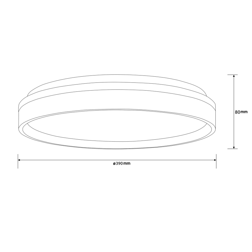 Brilliant - LED Stropna svetilka KALMAR LED/26W/230V 3000K pr. 39 cm črna