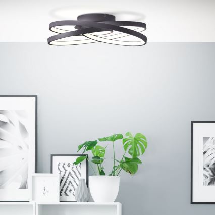 Brilliant - LED Stropna svetilka LABYRINTH LED/40W/230V pr. 39,5 cm črna